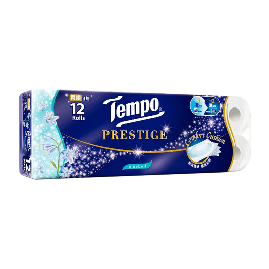 Tempo 閃鑽四層衛生紙 (12卷) 藍風鈴味