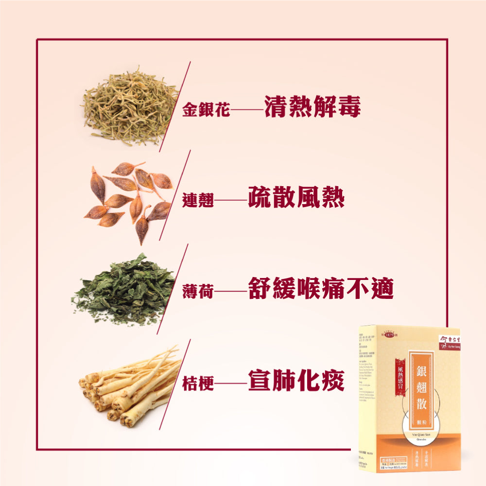 余仁生 - 銀翹散顆粒 Yin Qiao San Granules