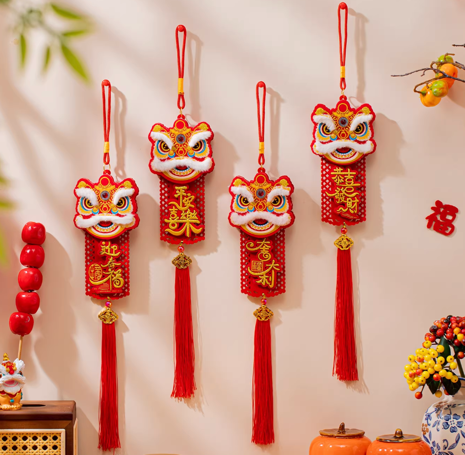 新年掛串裝飾/針織袋