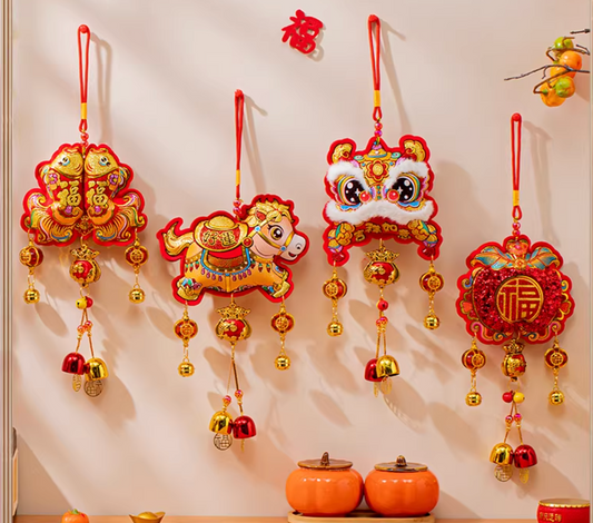 新年掛串裝飾/針織袋