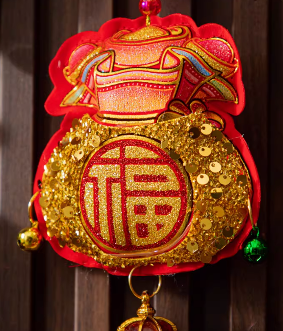 新年掛串裝飾/針織袋
