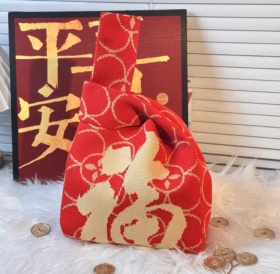 新年掛串裝飾/針織袋