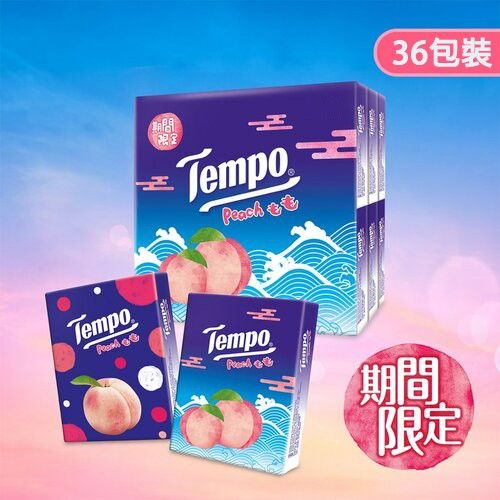 Tempo - 得寶 迷你紙手巾 - 甜心桃味 36包裝