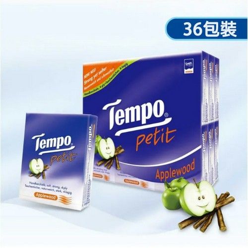 Tempo - 得寶 迷你紙手巾 - 蘋果木味 36包裝